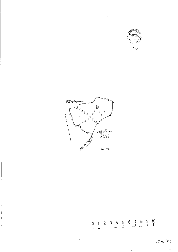 Djupkarta för Gässlingen i Ovanåker — Gässlingen — blad 3-0529 (SMHI Vattenwebb)