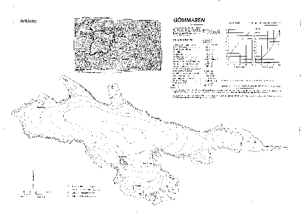 Djupkarta för Gömmaren — Gömmaren — blad 2-1121 (SMHI Vattenwebb)