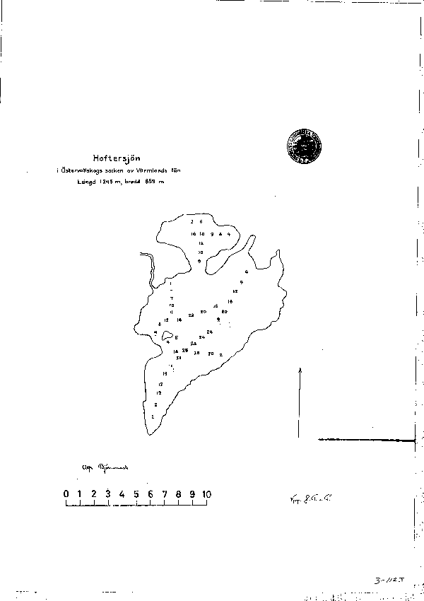 Djupkarta för Haftersjön — Haftersjön — blad 3-1123 (SMHI Vattenwebb)