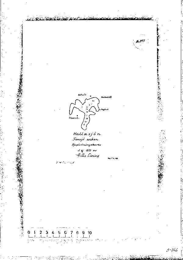 Djupkarta för Hallasjön i Hylte — Hallasjön — blad 3-0866 (SMHI Vattenwebb)