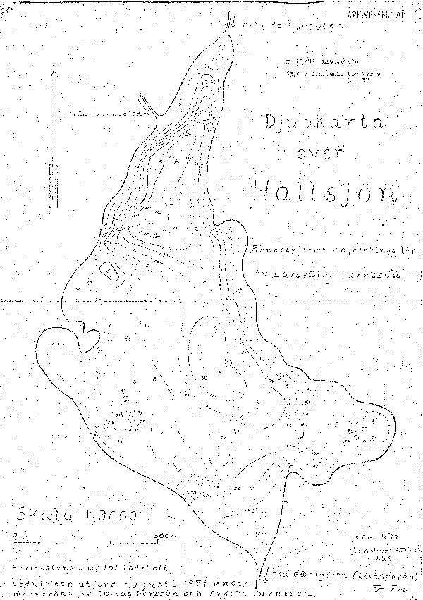 Djupkarta för Hallsjön