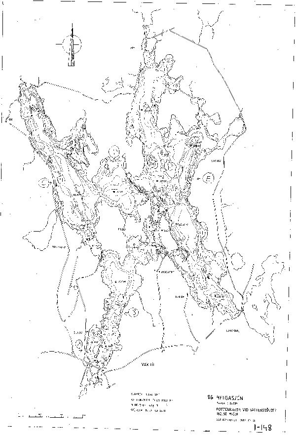 Djupkarta för Helgasjön i Växjö — Helgasjön — blad 1-0148 (SMHI Vattenwebb)
