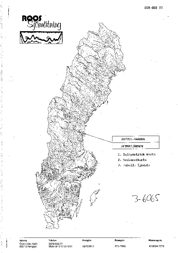 Djupkarta för Hemmatjärnen — SMHI Vattenwebb