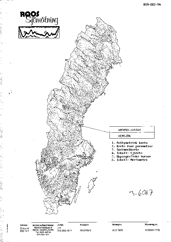 Djupkarta för Hemsjön