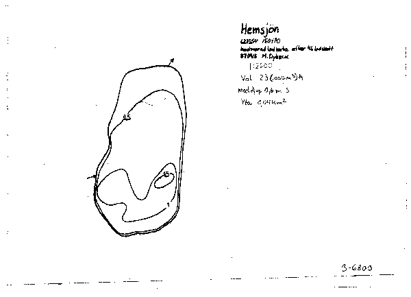 Djupkarta för Hemsjön