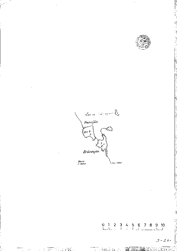 Djupkarta för Hemsjön i Ljusdal — Hemsjön — blad 3-0241 (SMHI Vattenwebb)