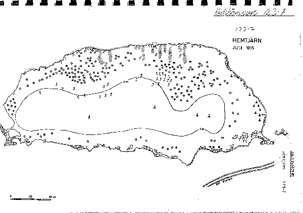 Djupkarta för Hemtjärnen