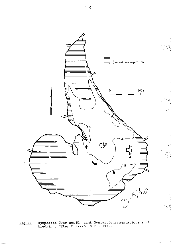 Djupkarta för Hosjön i Uppsala — SMHI Vattenwebb