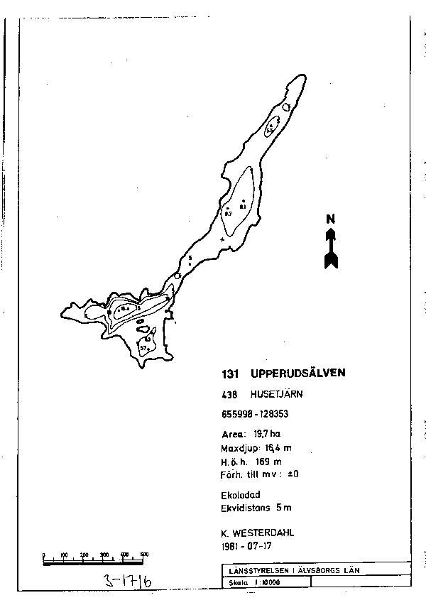 Djupkarta för Husetjärn
