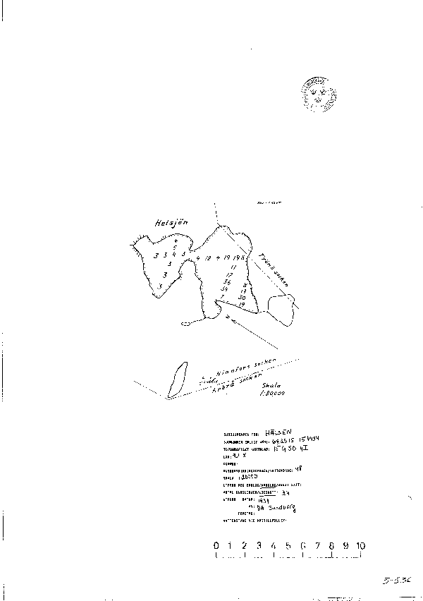 Djupkarta för Hälsen — Hälsen — blad 3-0536 (SMHI Vattenwebb)