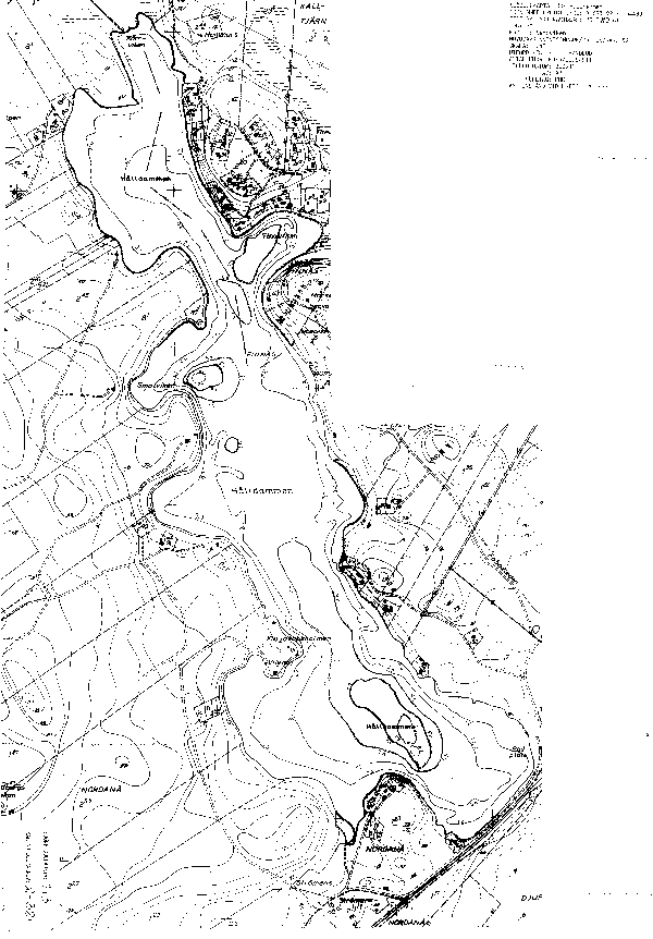 Djupkarta för Hålldammen i Sandviken — Hålldammen — blad 2-0321 (SMHI Vattenwebb)
