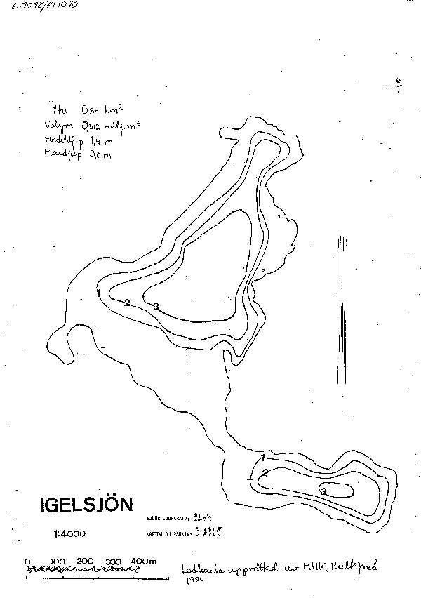 Djupkarta för Igelsjön