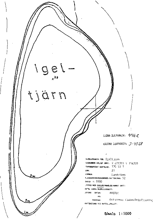 Djupkarta för Igeltjärnen
