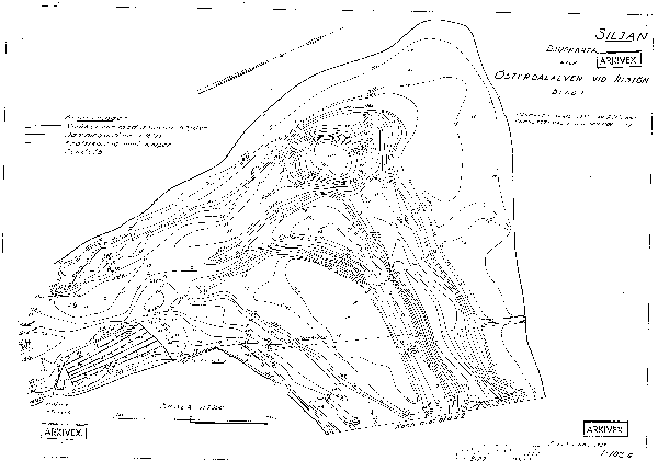 Djupkarta för Insjön i Leksand — Insjön — blad 1-0103 (SMHI Vattenwebb)