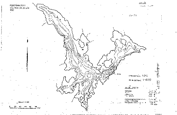 Djupkarta för Iresjön — Iresjön — blad 3-2197 (SMHI Vattenwebb)