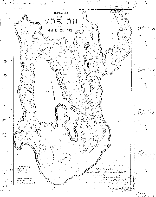 Djupkarta för Ivösjön — Ivösjön — blad 3-0813 (SMHI Vattenwebb)