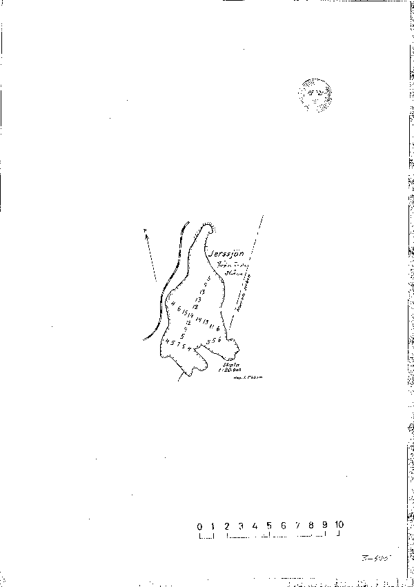 Djupkarta för Järsjön i Söderhamn — Järsjön — blad 3-0485 (SMHI Vattenwebb)