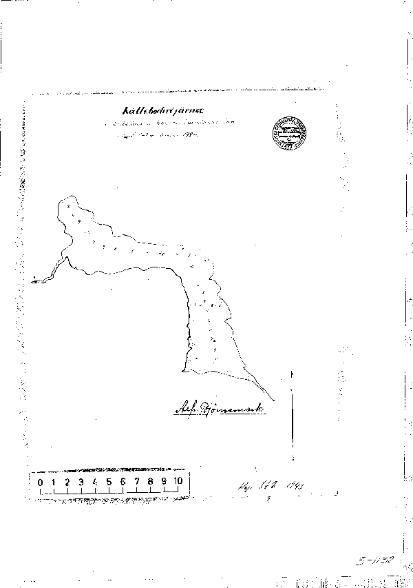 Djupkarta för Kallebodatjärnet — Kållebodatjärnet — blad 3-1132 (SMHI Vattenwebb)