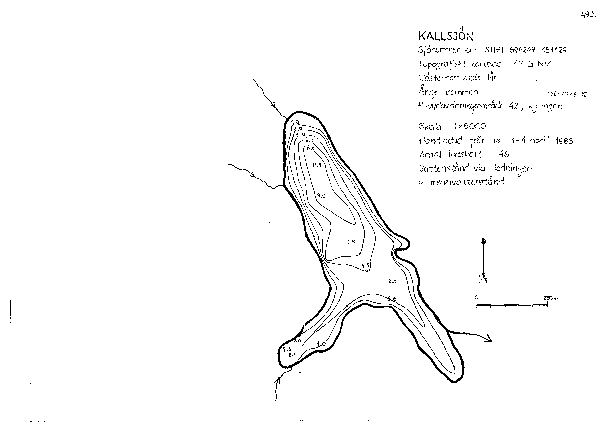Djupkarta för Kallsjön