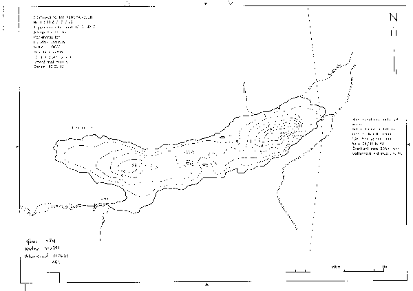 Djupkarta för Klockarsjön — Klockarsjön — blad 3-2791 (SMHI Vattenwebb)