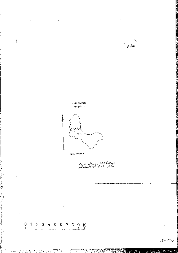 Djupkarta för Knipesjön — Knipsjön — blad 3-0724 (SMHI Vattenwebb)
