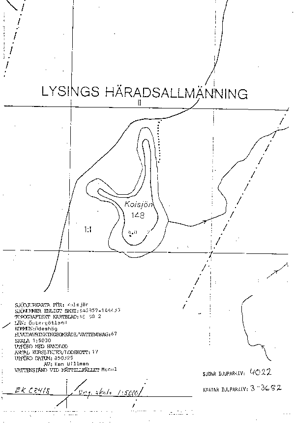 Djupkarta för Kolsjön