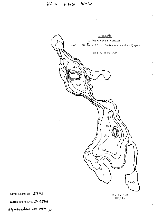 Djupkarta för Korssjön
