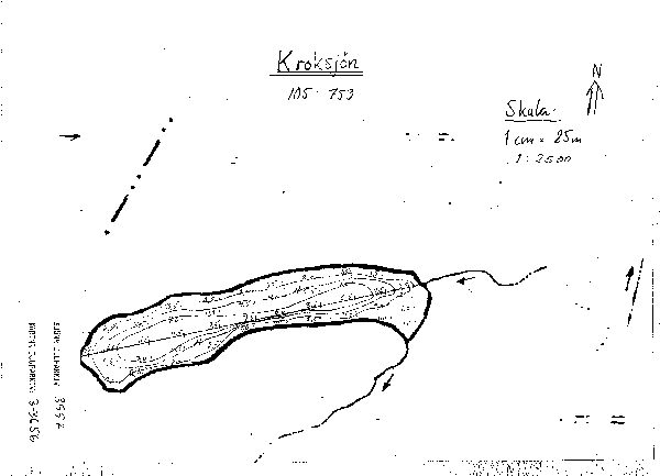 Djupkarta för Kroksjön