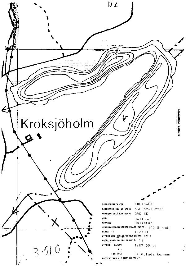 Djupkarta för Kroksjön
