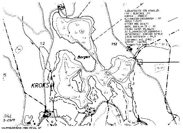 Djupkarta för Kroksjön