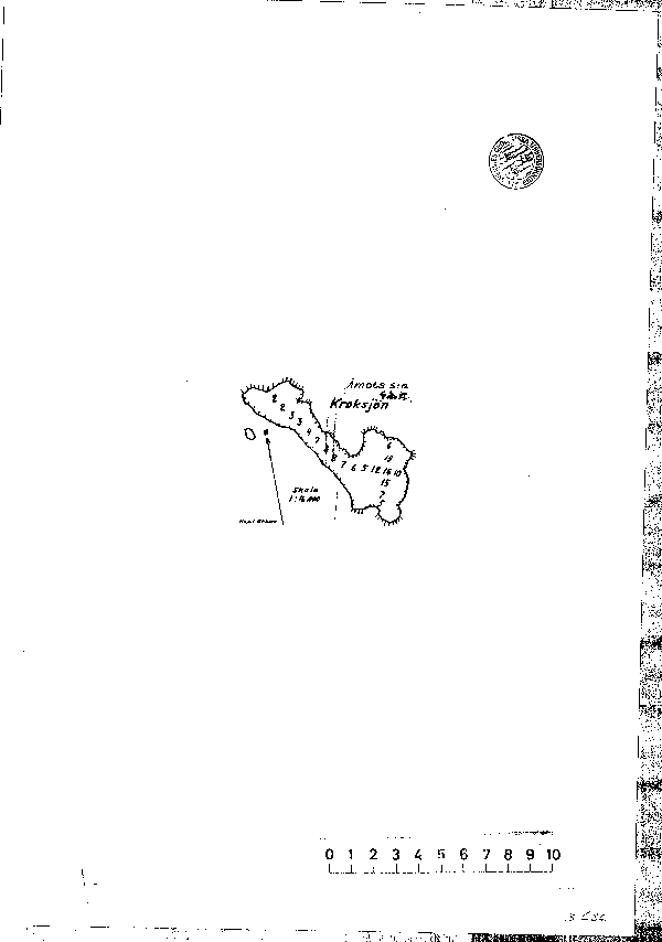 Djupkarta för Kroksjön i Ockelbo — Kroksjön — blad 3-0636 (SMHI Vattenwebb)