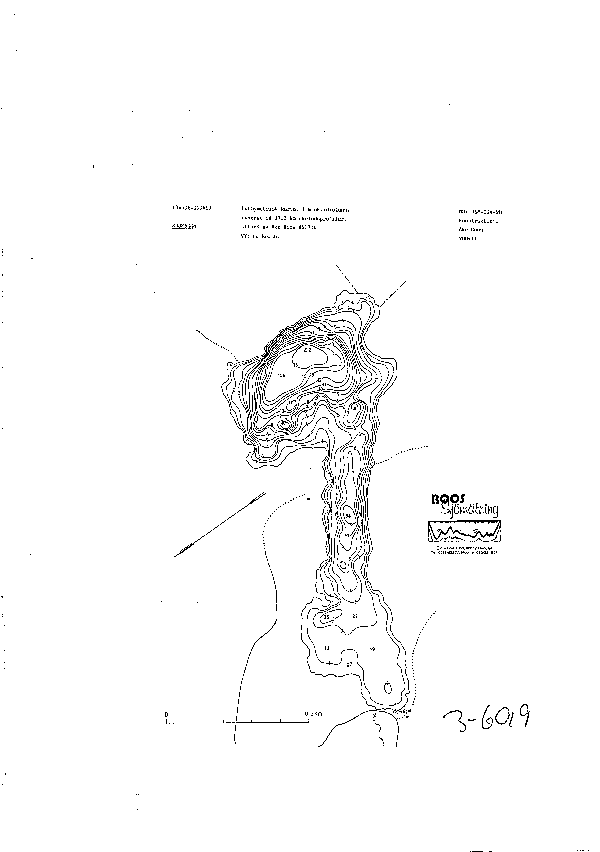 Djupkarta för Kroksjön i Ockelbo — Kroksjön — blad 3-6019 (SMHI Vattenwebb)