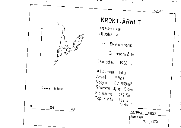 Djupkarta för Kroktjärnet