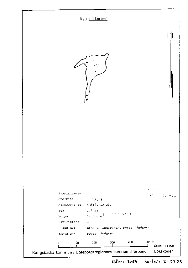 Djupkarta för Kvarnadammen — SMHI Vattenwebb
