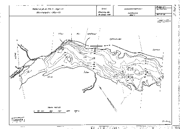 Djupkarta för Kvarnbergsvattnet — Kvarnbergsvattnet — blad 3-0207 (SMHI Vattenwebb)