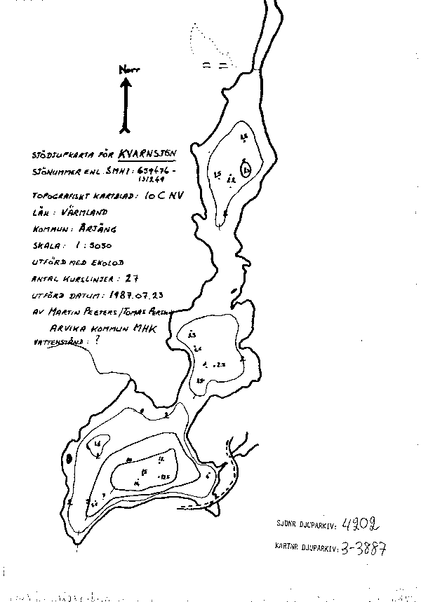 Djupkarta för Kvarnsjön