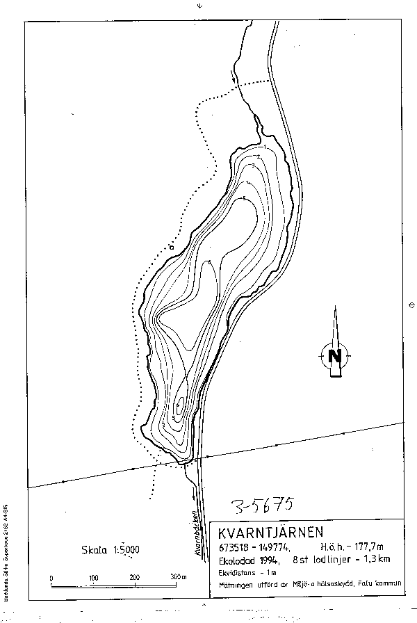 Djupkarta för Kvarntjärnen