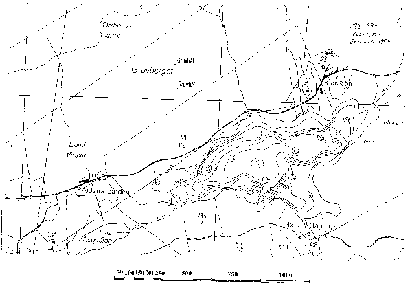 Djupkarta för Kvavsjön — Kvavsjön — blad 2-0704 (SMHI Vattenwebb)