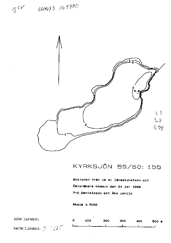 Djupkarta för Kyrksjön