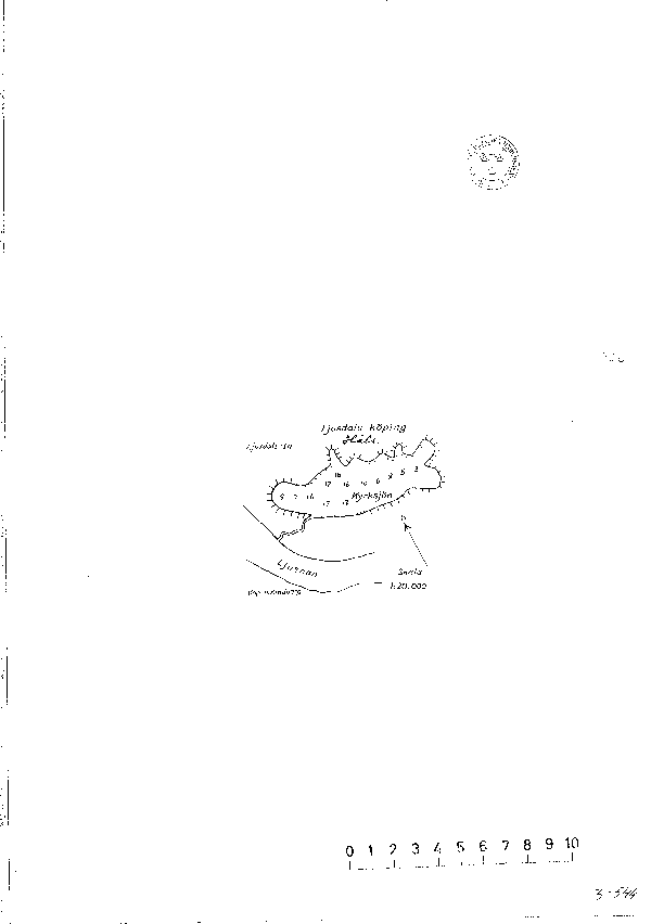 Djupkarta för Kyrksjön i Ljusdal — Kyrksjön — blad 3-0544 (SMHI Vattenwebb)