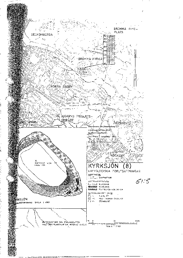 Djupkarta för Kyrksjön i Stockholm — Kyrksjön — blad 5-0205 (SMHI Vattenwebb)