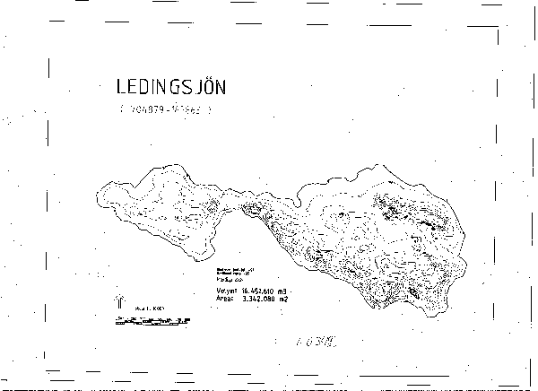 Djupkarta för Ledingssjön