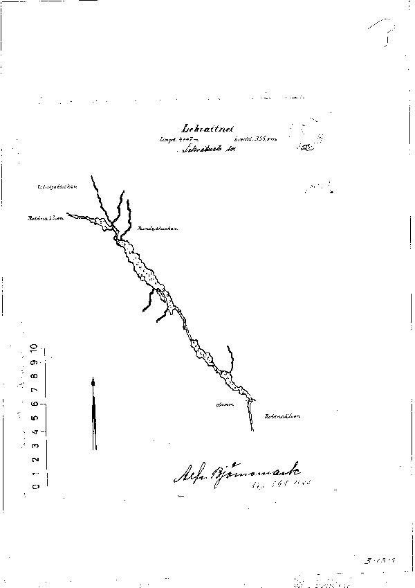 Djupkarta för Lekvattensjön — Lekvattensjön — blad 3-1319 (SMHI Vattenwebb)