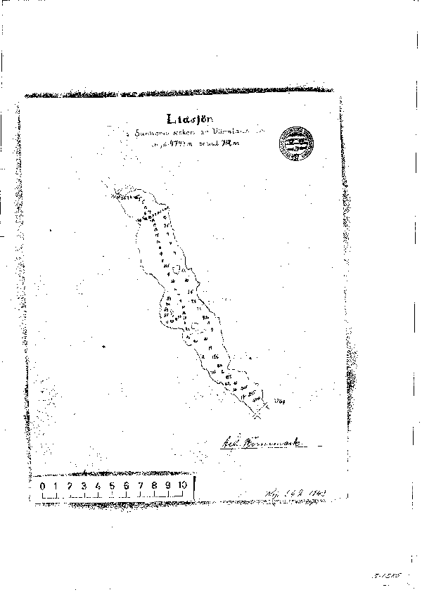 Djupkarta för Lidsjön i Hagfors — Lidsjön — blad 3-1385 (SMHI Vattenwebb)