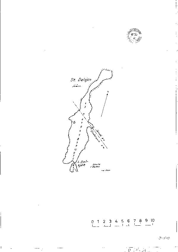 Djupkarta för Lilla Dalsjön i Bollnäs — Lilla Dalsjön — blad 3-0510 (SMHI Vattenwebb)