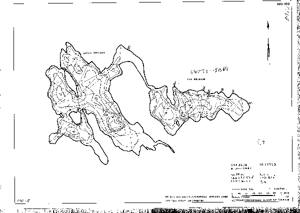 Djupkarta för Lilla Delsjön — Lilla Delsjön — blad 3-0973 (SMHI Vattenwebb)