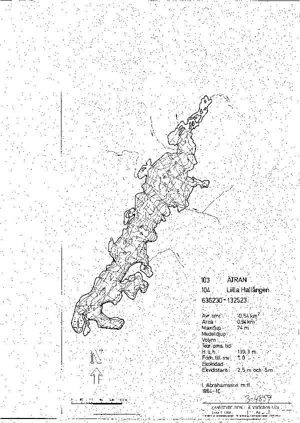 Djupkarta för Lilla Hallången — Lilla Hallången — blad 3-4859 (SMHI Vattenwebb)