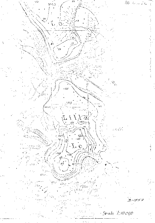 Djupkarta för Lilla Le — Lilla Le — blad 3-1557 (SMHI Vattenwebb)