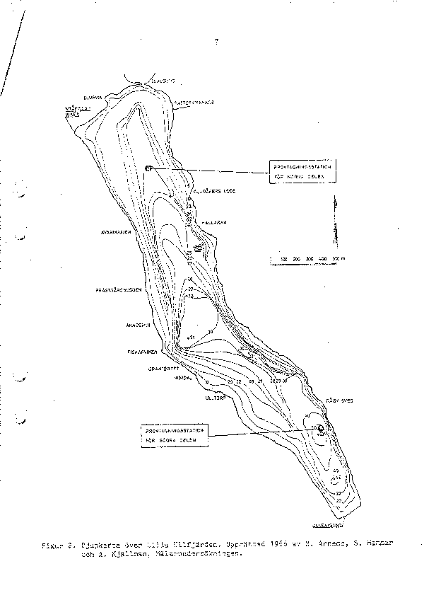 Djupkarta för Lilla Ullfjärden — Lilla Ullfjärden — blad 5-0224 (SMHI Vattenwebb)