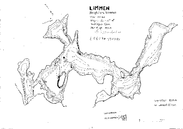 Djupkarta för Limmen — Limmen — blad 2-0513 (SMHI Vattenwebb)